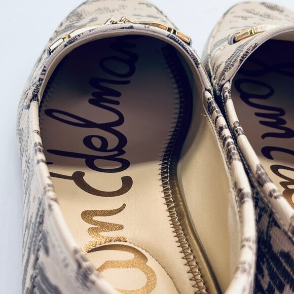 Sam Edelman Loraine Snake‑Print Loafer Size 10M Leather Driving Slip-On - Picture 13 of 16